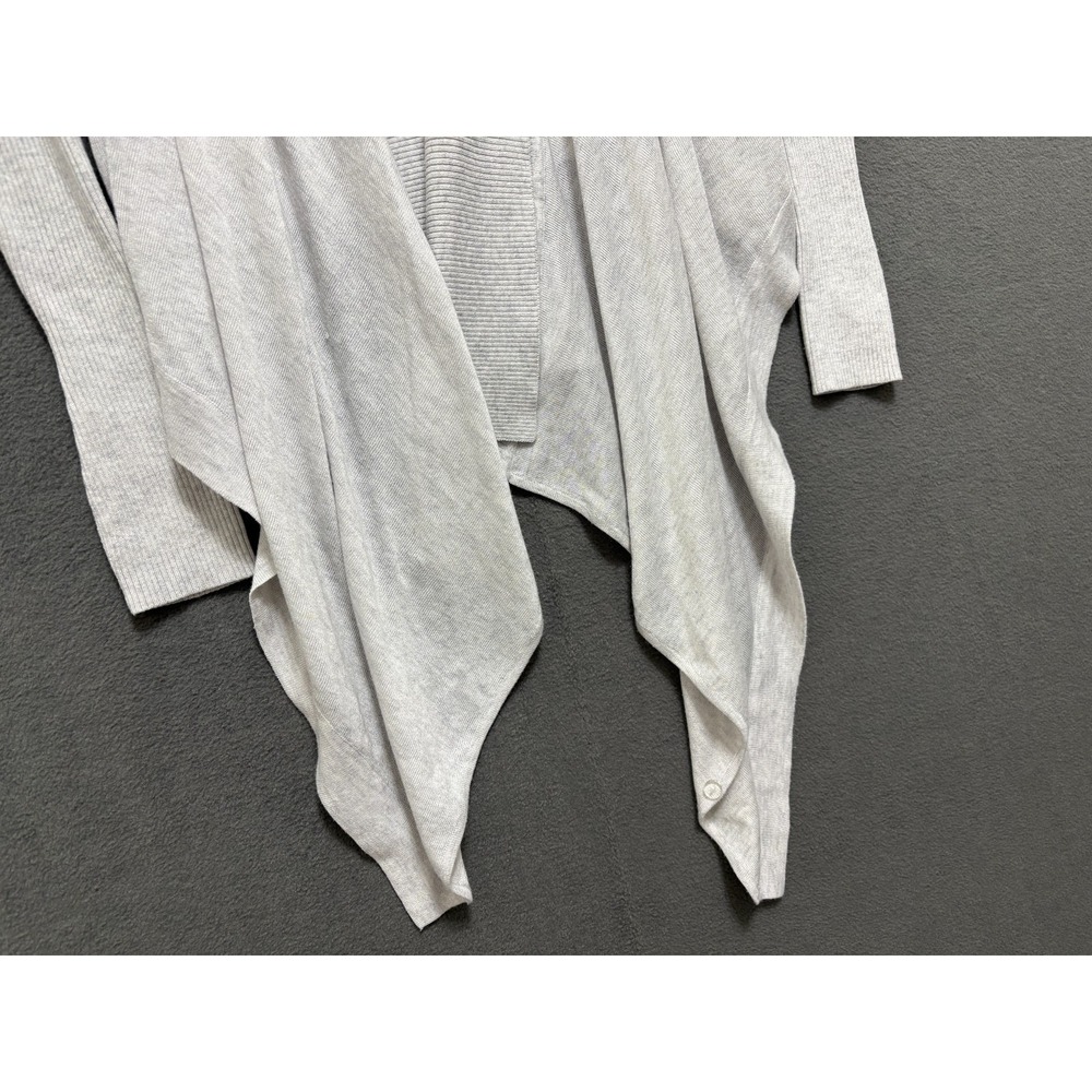 Lululemon Cardigan Open Front Asymmetrical Wool Silk Cashmere Blend Women's Sz 6 - Picture 3 of 16